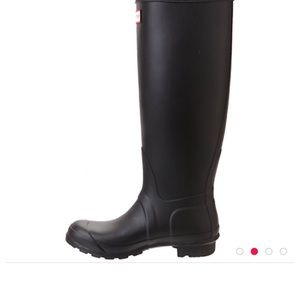 HUNTER BOOTS Size 8 tall matte black